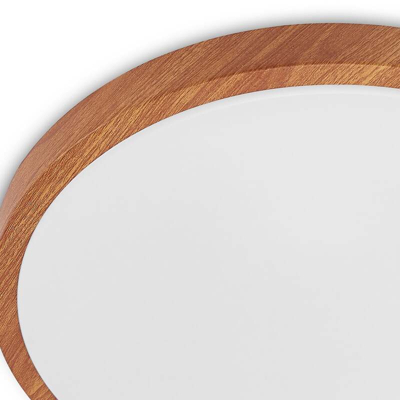 Lindby Deckenleuchte Mynte LED Lampe Leuchte warmweiß Holzoptik Ø42cm 3000K - 4251911700404