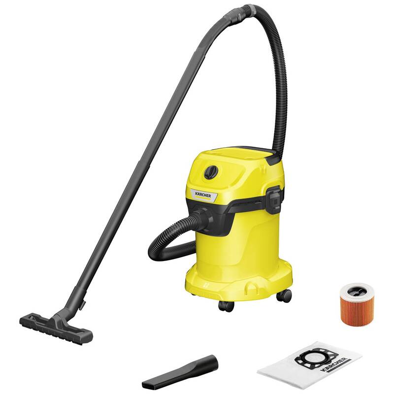 Kärcher Nass-/Trockensauger WD 3 V-17/4/20 Sauger 1000W 17l Kunststoff gelb 4m - 4066529117304