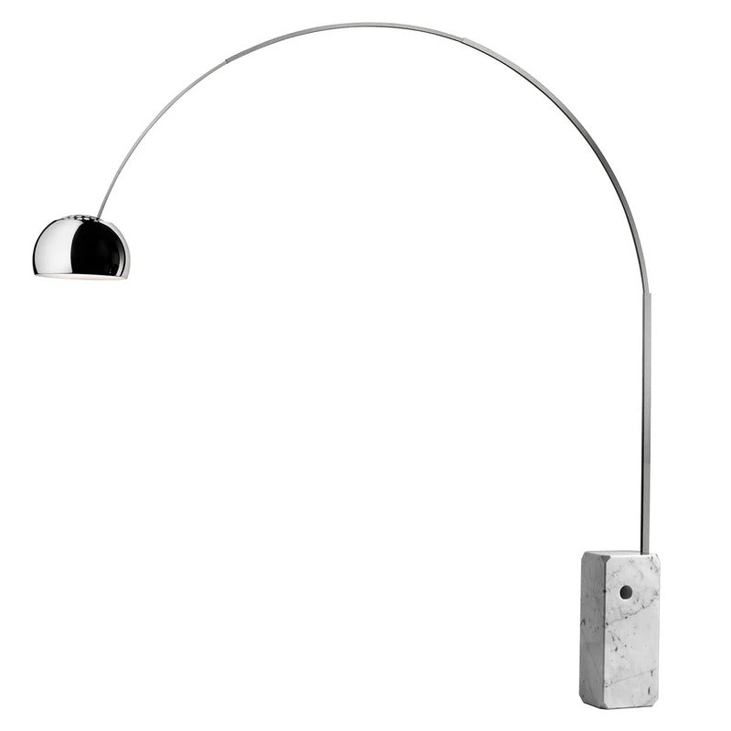 Flos Stehleuchte Bodenlampe Arco LED Marmor italienisches Leuchtendesign weiß - 4250298797847