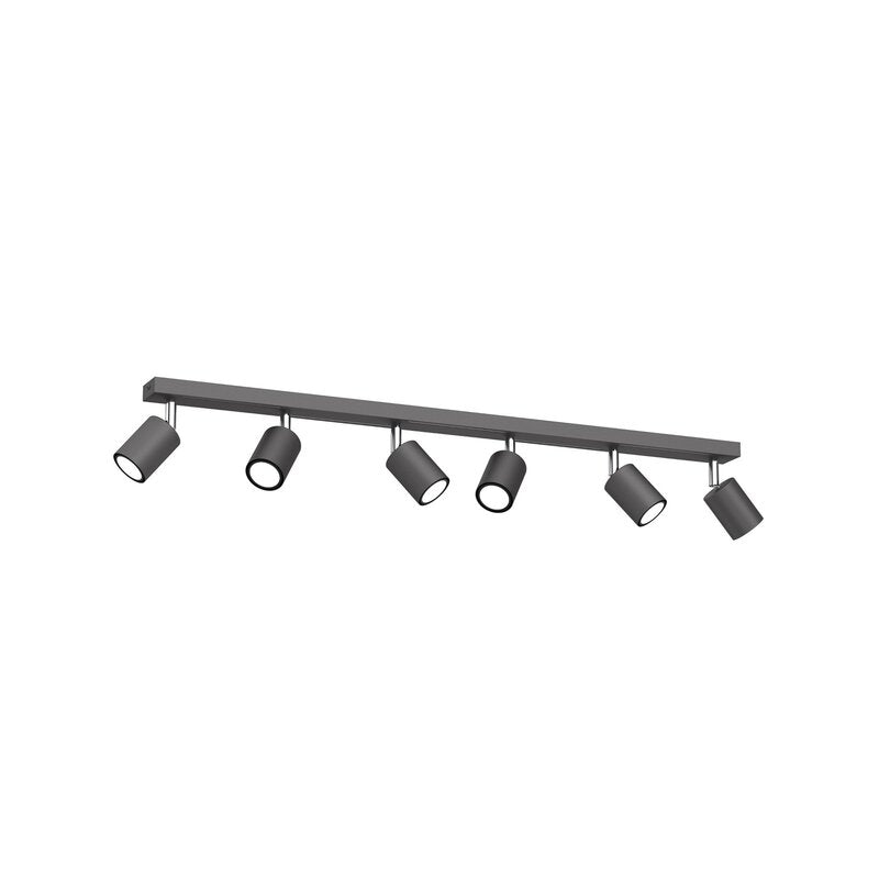 Deckenstrahler Jarek anthrazit/chrom sechsflammig Stahl Made in Poland - 5907565944679