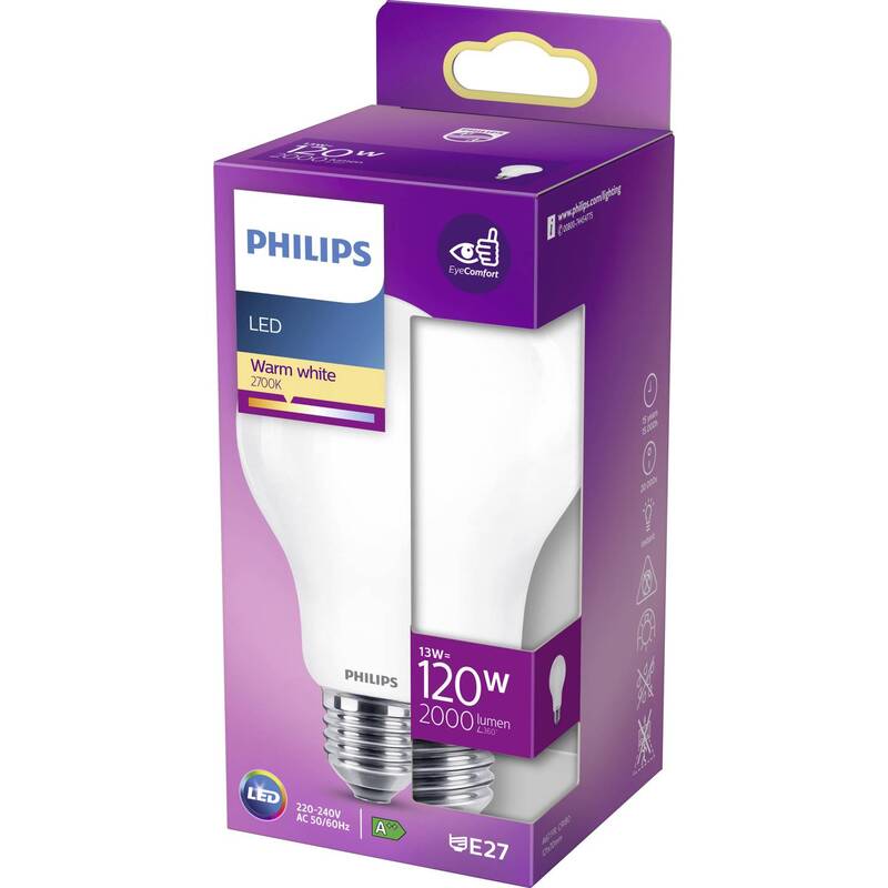 Philips LED Lampe E27 13W warmweiß Hängelampe Leuchte 2000lm Ø7cm x 12,1cm - 8718699764517