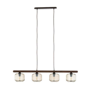 B-Ware TK Lighting Pendelleuchte Hängeleuchte Salvia LED Lampe dimmbar braun 95x15cm
