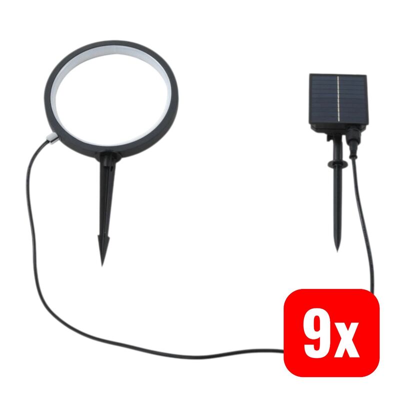 Lindby Solar Gartenleuchte Syrene LED Außenlampe Poller schwarz 33,7cm IP65 - 4251911775457