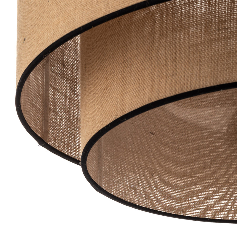 Euluna Deckenlampe Boho jute & black Ø60cm Deckenlampe Deko-Deckenlicht Leuchte - 5903689183086