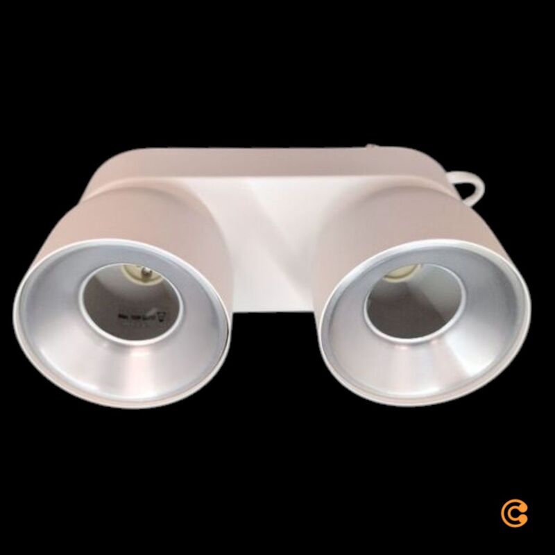 Nordlux Downlight Pitcher GU10 2-flammig Metall weiß dimmbar 24 cm - 5704924016196