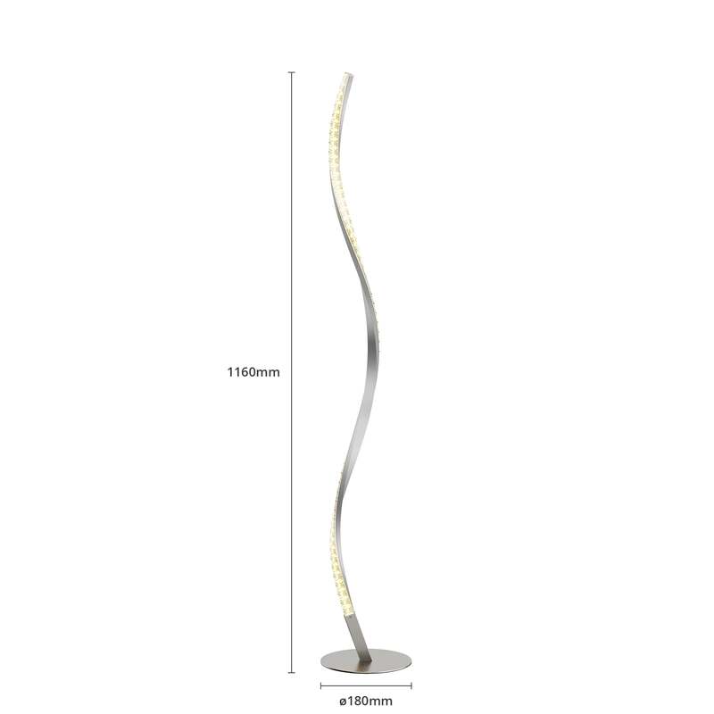 Lindby Stehlampe Stehleuchte LED Criostal RGBW dimmbar Fernbedienung alu tran933 - 4251096575200