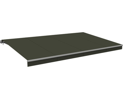 SunStyle Gelenkarmmarkise Markise Sonnenschutz 4x3m Stoff Uni grau - 4306517445782