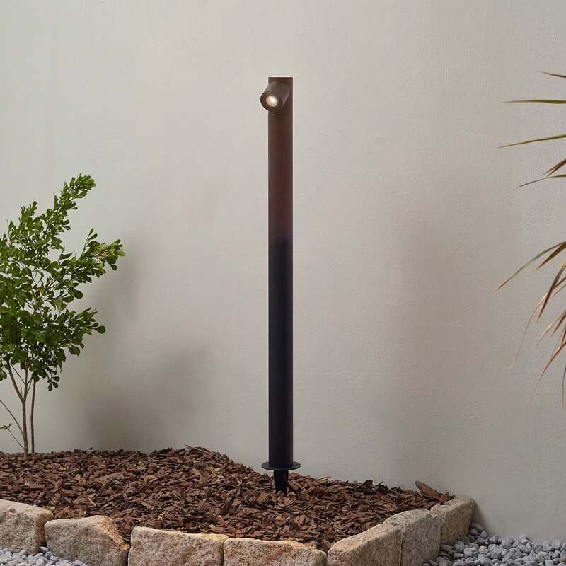 Lindby LED Wegeleuchte Gartenleuchte Luzian Außenleuchte 80 cm schwarz Erdspieß - 4251911785128