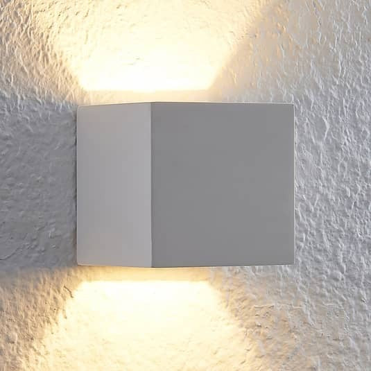 Lindby Quaso LED-Wandleuchte aus weißem Gips Wandleuchte Wandlicht Flurleuchte - 4251096585292