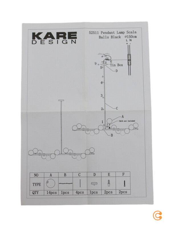 KARE Scala Balls Hängeleuchte Hängelampe Deckenleuchte Lampe SIEHE TEXT/FOTO - 4025621525110