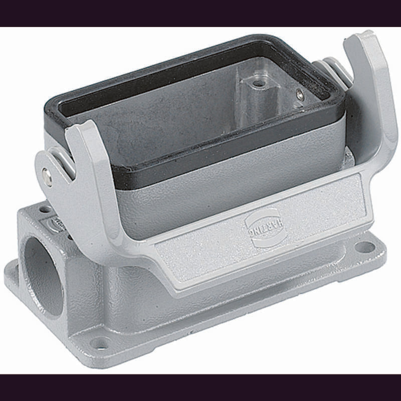 HARTING Sockelgehäuse Han B Aluminium-Druckguss IP65 grau PG21 2x Kabeleingang - 2050009629335