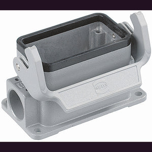 B-Ware HARTING Sockelgehäuse Han B Aluminium-Druckguss IP65 grau PG21 2x Kabeleingang