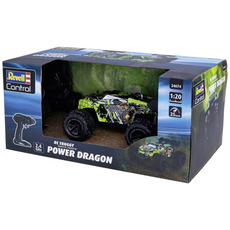 Revell Control RC Einsteiger Modellauto Power Dragon 1:20 Elektro Buggy 25km/h - 4009803124674