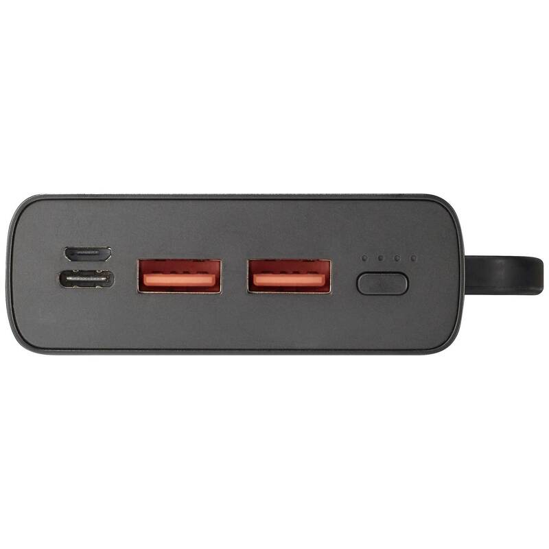 VOLTCRAFT Powerbank 20.000mAh Akku Ladegerät Zusatzakku tragbar USB-C schwarz - 4064161219240