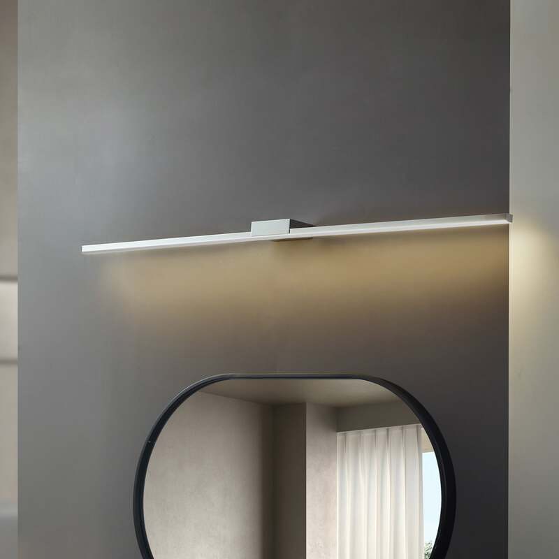 Lucande LED-Spiegellampe Kivana Wandleuchte chrom 120cm IP44 Badezimmerlampe - 4251911776454