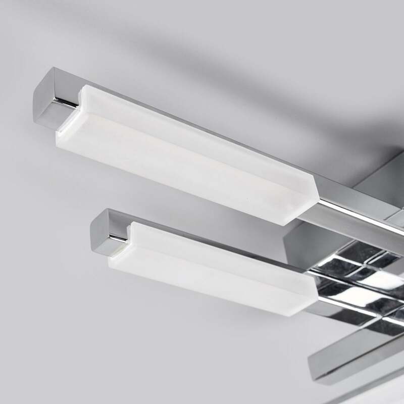 Lindby Deckenlampe Patrik LED Leuchte 6-flammig chrom IP44 62x30cm weiß - 4251096544534