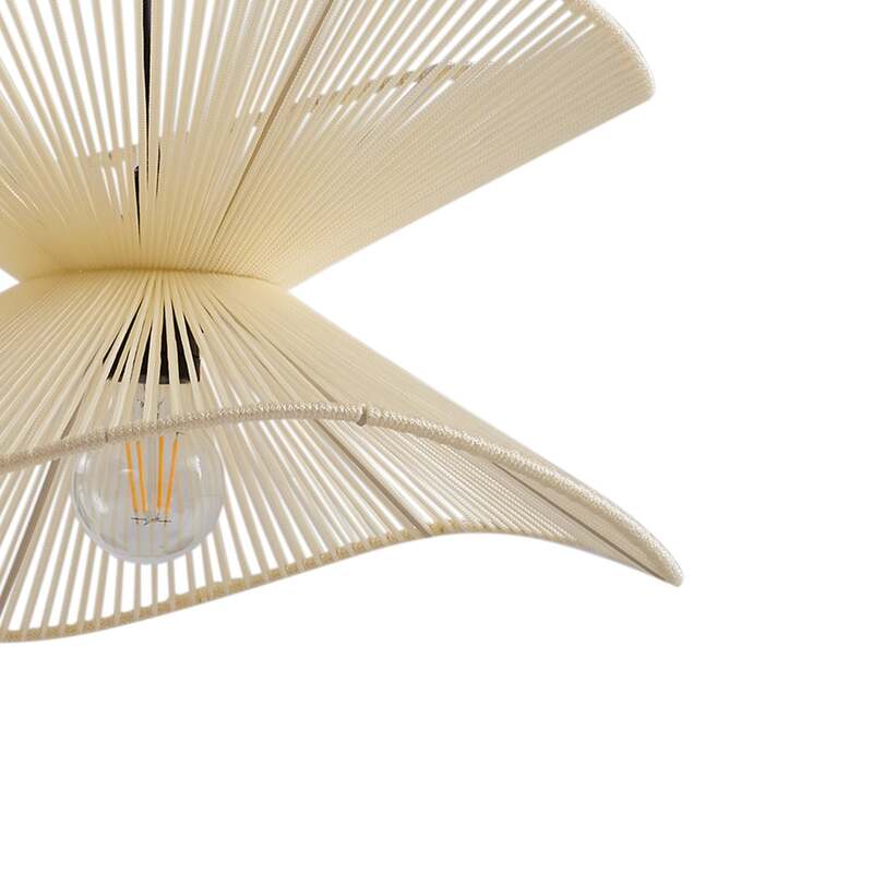 Lindby Außenpendelleuchte Hängelampe Valdorin beige Baumwolle IP44 - 4251911797992