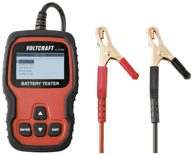 VOLTCRAFT VC-BT100 Kfz-Batterietester 12 V 24 V  KFZ-Zubehör Batterie-Zubehör - 4064161220116