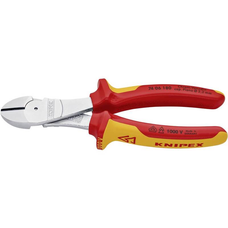 Knipex Kraftseitenschneider 180mm Zange Mehrkomponentenhülle 1000V VDE Werkzeug - 4003773022985