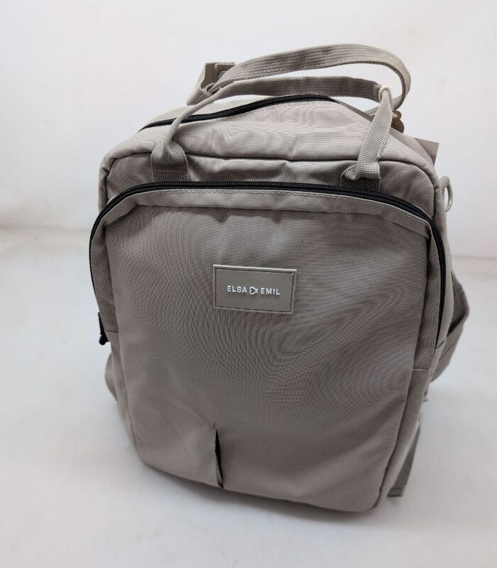 ELSA & EMIL Henkel-Rucksack Kangurubeige Wickelrucksack Wickelzubehör Grau - 2000584699681