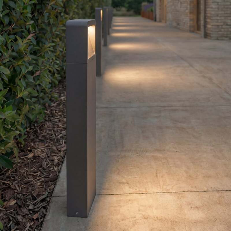 Lucande Wegeleuchte Gartenleuchte Leya LED Pollerleuchte anthrazit 65cm IP54 - 4251096503234