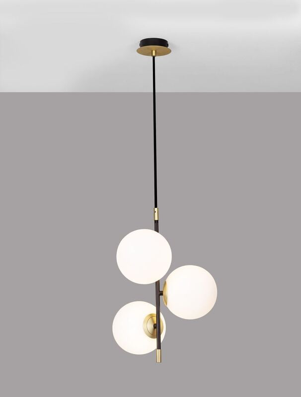 Nova Luce Pendelleuchte Hängeleuchte GIT G9 LED 3-flammig Gold dimmbar 120x33 cm - 5212017434111