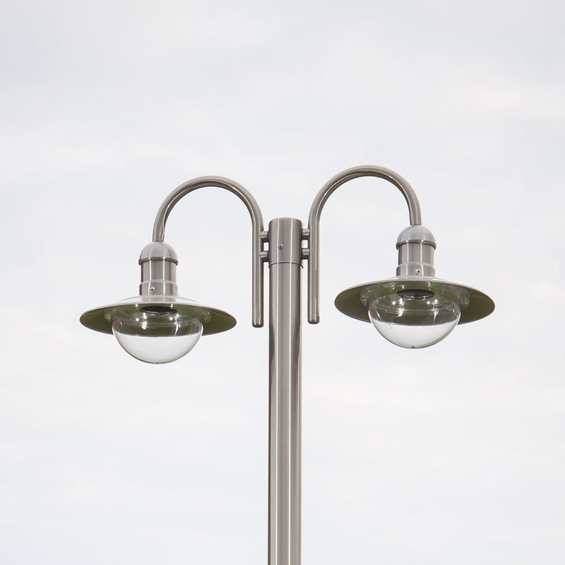 Lindby Außenleuchte Damion 2-flammig LED Gartenleuchte Edelstahl 200cm IP44 - 6291105706728