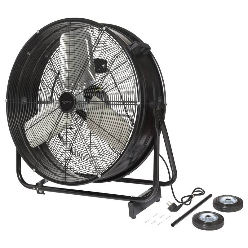 Sygonix Bodenventilator Gebläse 330W Heizgerät Lüfter schwarz schwenkbar Ø745mm - 4064161342597