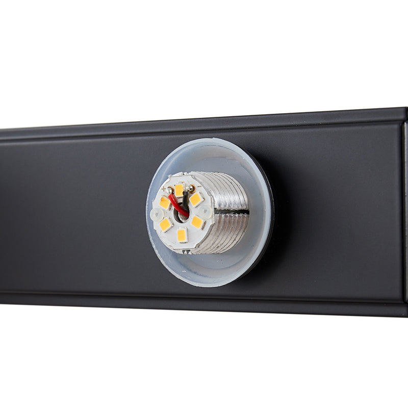 Lucande Wandlampe Badleuchte LED Glas schwarz IP44 Aluminium Myrra 60 cm - 4251911776485