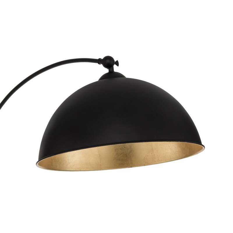 Lindby Stehleuchte Jonera LED Bogenlampe Lampe schwarz gold 185cm Höhe 45cm - 4251096529845