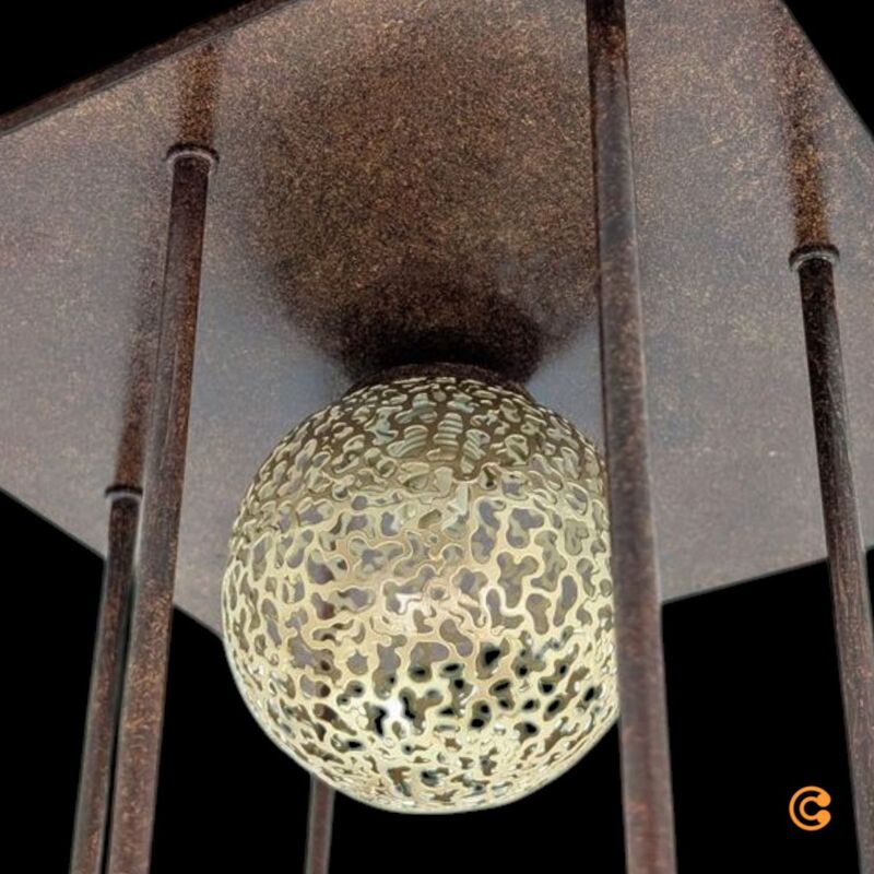 Paul Neuhaus Deckenleuchte Greta 9-flg dimmbar Leuchte Lampe rost gold 55cm - 4012248291252