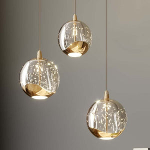 B-Ware Lucande Pendelleuchte Hängeleuchte Hayley LED Lampe Leuchte gold Ø25cm 3-flg