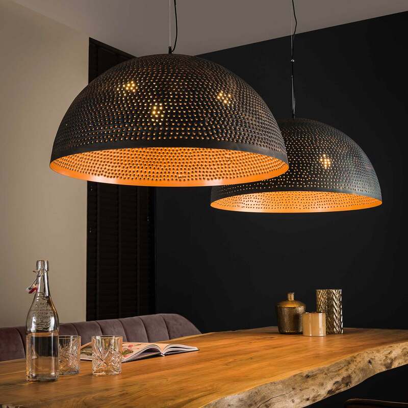 Pendelleuchte Punchray Hängelampe Designer Lampe dimmbar schwarz Ø70cm 3-flammig - 8713244080999