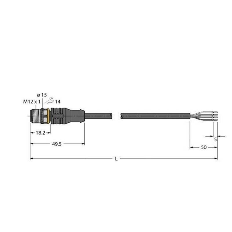 Turck 6631200 Sensor-/Aktor-Anschlussleitung Leitung Anschlusskabel Kabel - 4047101417586