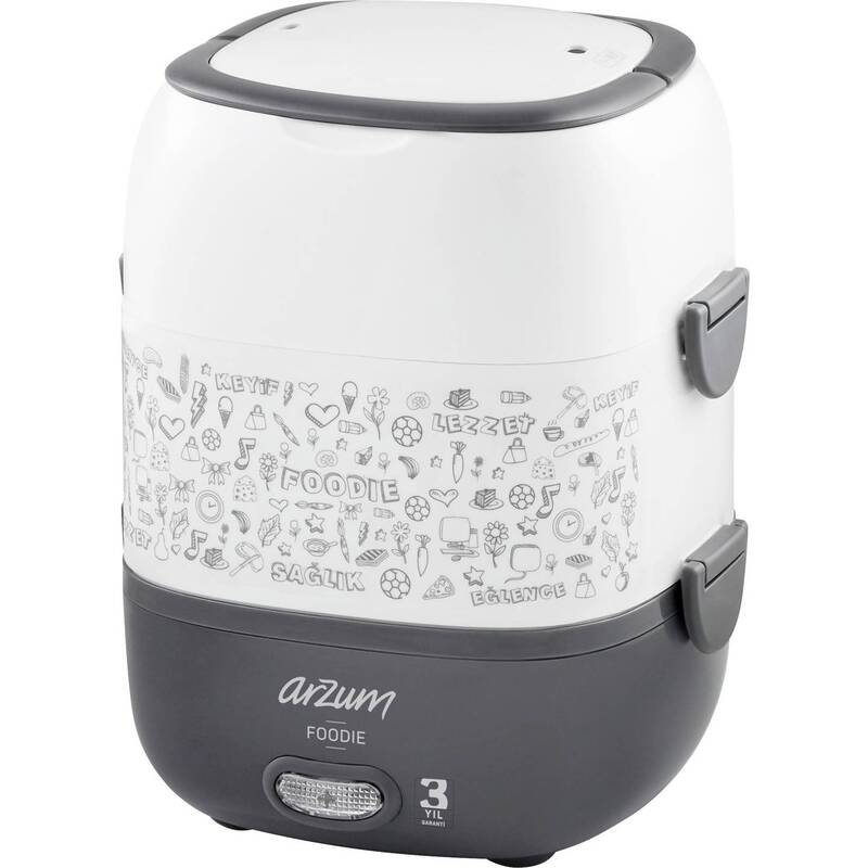 arzum AR1073W AR1073 Lunchbox Brotdose Elektrische Weiß Mobiler Behälter - 8693184960851