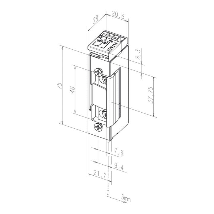 Assa Abloy Türöffner Türsummer Rückmeldekontakt Modell 17RR DIN links/rechts - 4042203144392