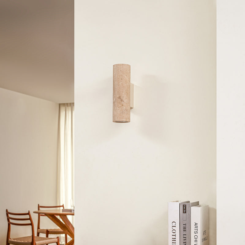 Lucande Wandleuchte Tavira Travertin Beige Up Down dimmbar 7x23x11 cm - 4255830902192