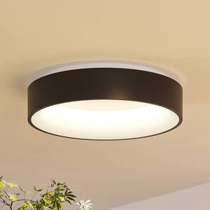 B-Ware Arcchio Deckenleuchte Lampe LED Aleksi schwarz Eisen Kunststoff dimmbar rund 45c