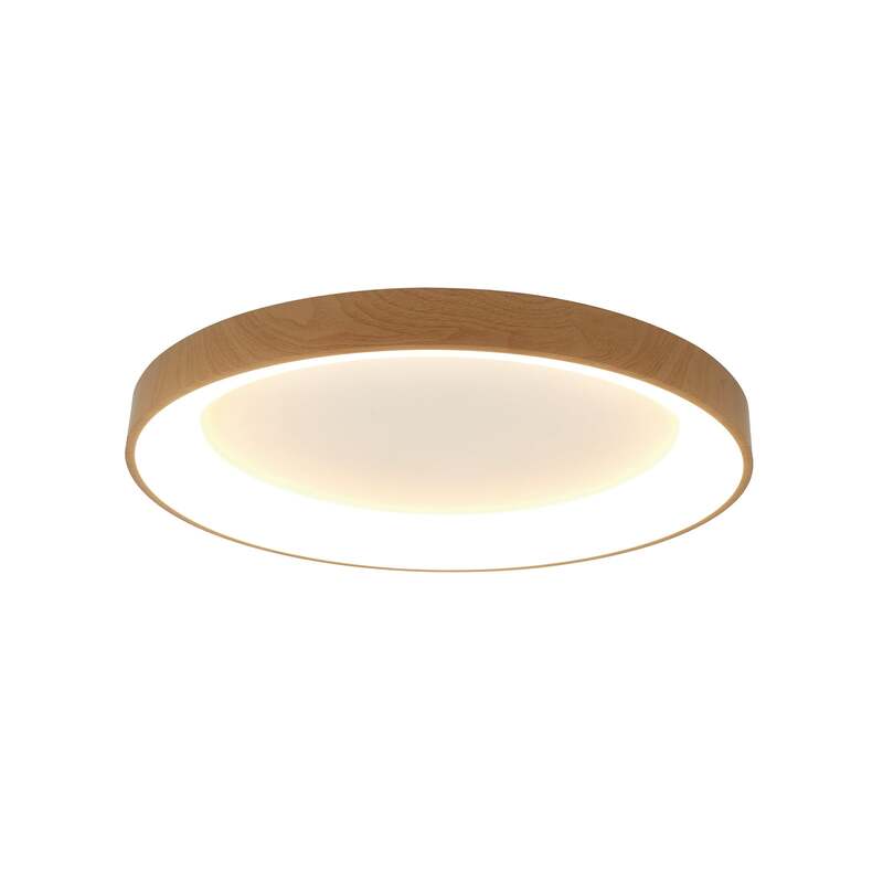 LED-Deckenlampe Niseko II CCT 65cm dimmbar mit Fernbedienung Holzfarbe - 8435153285868