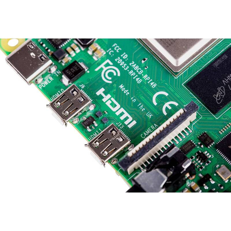 Raspberry Pi Einplatinencomputer Minicomputer 2 GB RAM WLAN Bluetooth Modell 4B - 5056561800332
