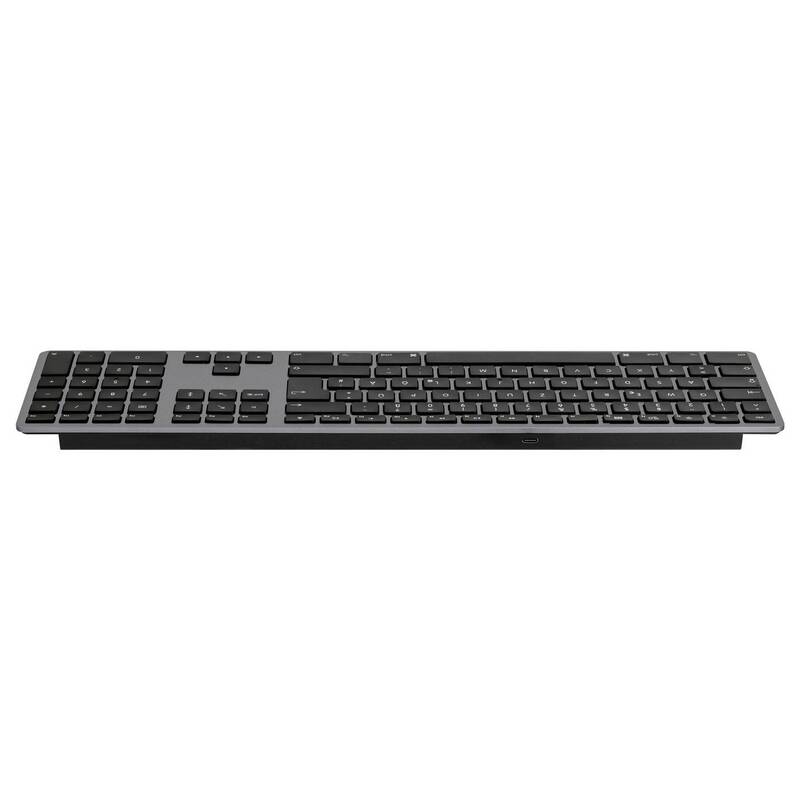 Matias FK418DCB-DE WL Aluminium Tastatur QWERTZ Space Grau für Mac - 0833742007651