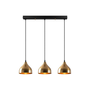 B-Ware Opviq Hängeleuchte Tattoo 6212 LED Pendelleuchte dimmbar gold patiniert