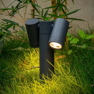 B-Ware Prios Erdspießstrahler Tulimar LED Außenleuchte anthrazit dimmbar IP65 2-flg.