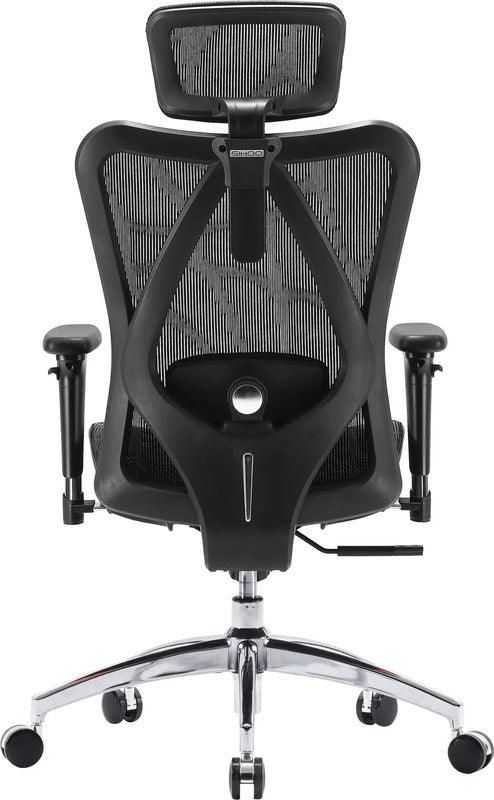SIHOO Bürostuhl Drehstuhl Schreibtischstuhl Mesh Armlehne Kopfstütze Schwarz - 4064323108016