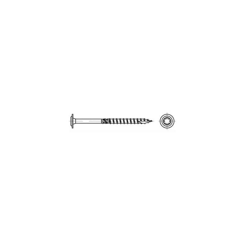 ART 89092 Holzschraube Stahl 10mm x 140mm galvanisch verzinkt 50 Stück stabil - 4051427345355