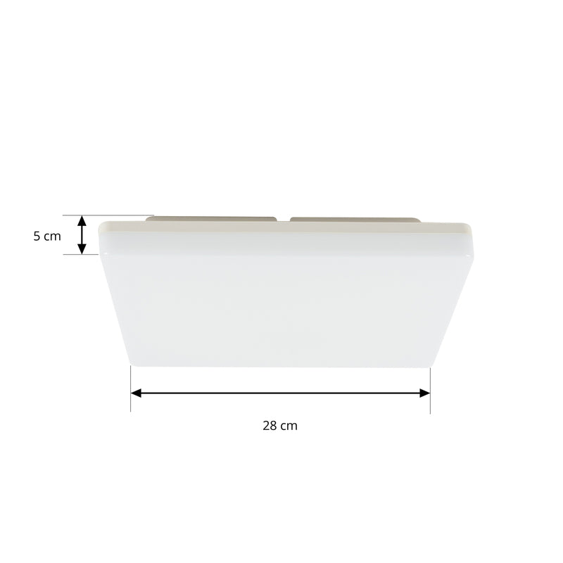 Prios Deckenlampe LED Artin Sensor Lampe Leuchte eckig 28cm IP65 warmweiß - 4251911707335