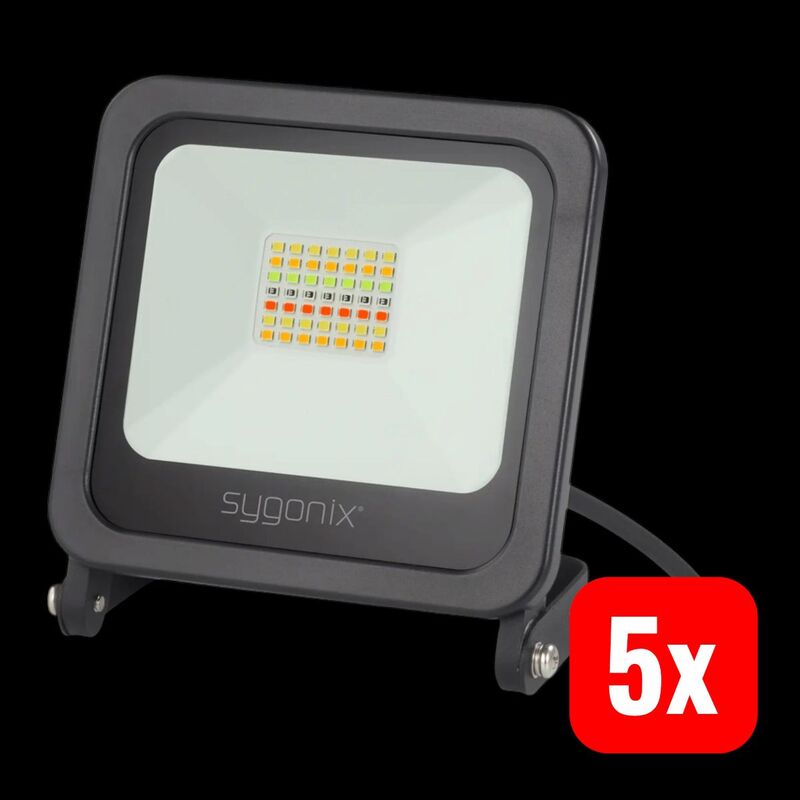 SYGONIX RGBW Außenstrahler 24W 870lm IP65 App steuerbar Schwarz - 4064161188676