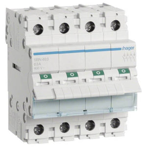3x B-Ware Hager Ausschalter Schalter SBN463 Stromschalter 4 Schließer 63A 400V AC 3 STÜCK