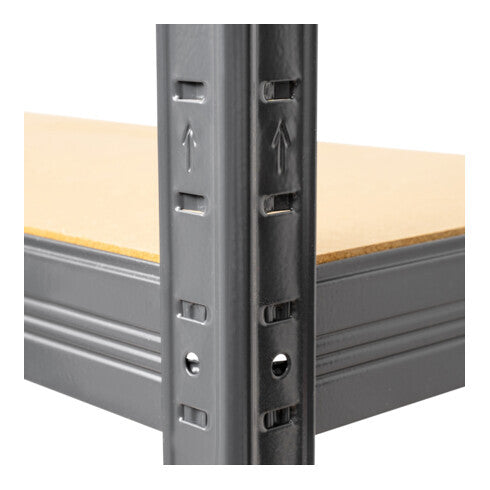 STIER Steck-Fachbodenregal Lagerregal Regal 250kg Graphitgrau 1800x1200x450mm - 4251709633082