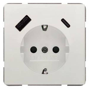 B-Ware Siemens USB-Steckdose 5UB18701TW01 Unterputz 16A 250V IP20 Kunststoff 2 Kontakte